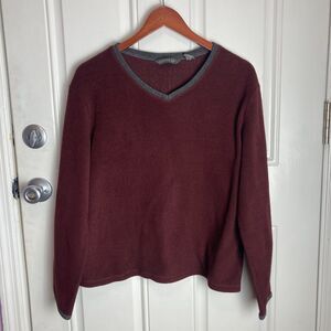 Copper Key Maroon V Neck Sweater